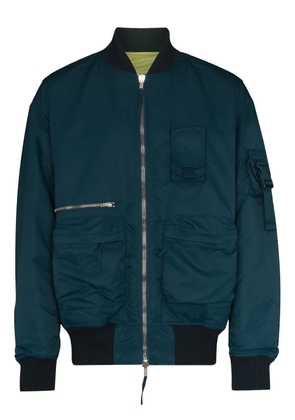 Helmut Lang reversible zip-up bomber jacket - Blue
