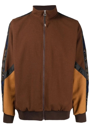 Toga Virilis colour-block zipped sweater - Brown