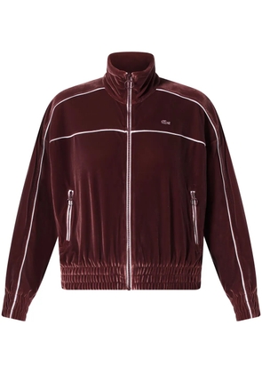 Lacoste velvet zip sweatshirt - Red