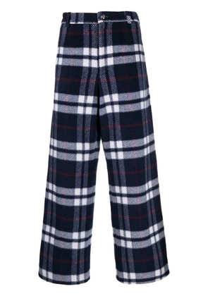 Natasha Zinko plaid-check print trousers - Blue
