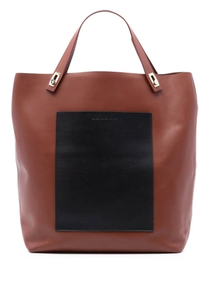 Balenciaga Pre-Owned 2012 Bicolor Leather Pocket Shopping tote bag - Brown
