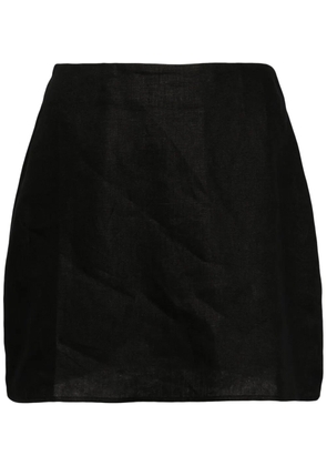 Reformation Veranda linen miniskirt - Black
