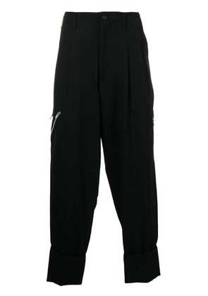 Yohji Yamamoto zip-detail tailored trousers - Black
