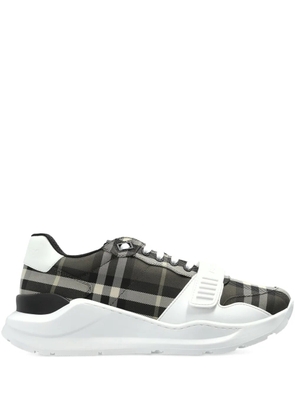 Burberry checked strap sneakers - Green