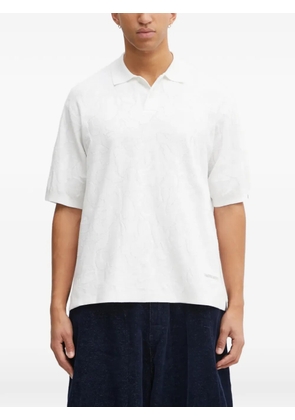 A BATHING APE® Camo Pile Jacquard polo shirt - White