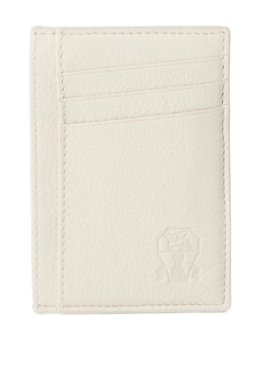 Brunello Cucinelli logo-debossed cardholder - White