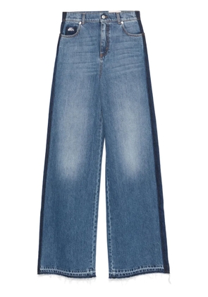 Alexander McQueen logo-plaque jeans - Blue