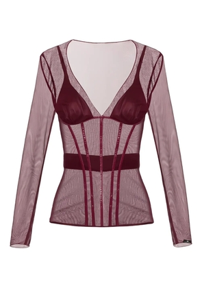 Elisabetta Franchi V-neck top - Red