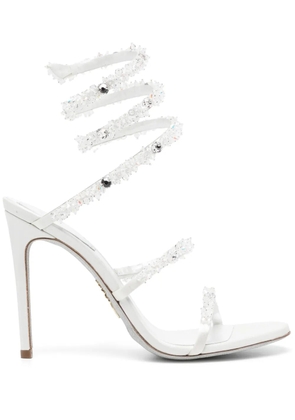René Caovilla 105mm Cinderella sandals - White