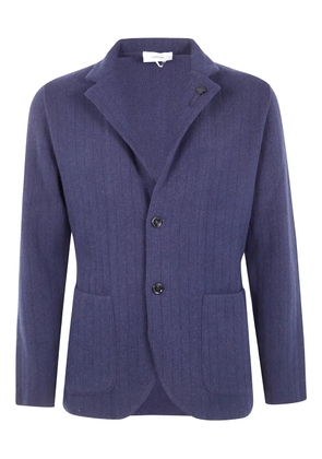 Lardini pinstripe button blazer - Blue