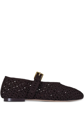 NAGHEDI Sydney buckle ballet flats - Brown