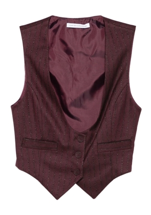 MAR DE MARGARITAS pinstripe-print waistcoat - Red