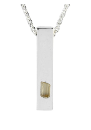 Parts of Four sterling-silver Amulet Cuboid scapolite necklace