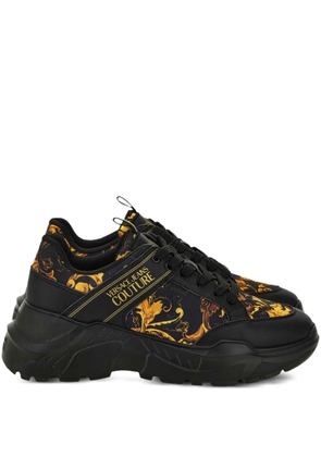 Versace Jeans Couture Watercolor Couture-print sneakers - Black