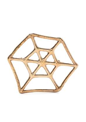 Ernest W. Baker spider web brooch - Gold