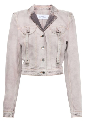 Off-White Laundry cotton denim jacket - Purple