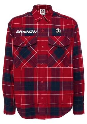 AAPE BY *A BATHING APE® checked shirt - Red