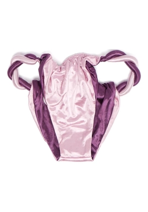 Isa Boulder Chunky Rope reversible bikini bottoms - Pink