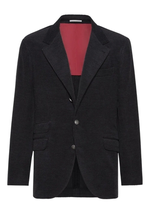 Brunello Cucinelli three-button corduroy blazer - Black