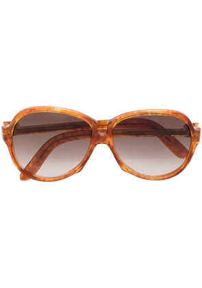 Saint Laurent Pre-Owned 1970s oval gradient sunglasses - Brown