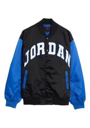 Jordan logo-lettering bomber jacket - Black