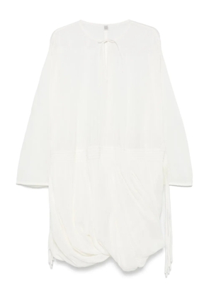 TOTEME drawstring-waist dress - White