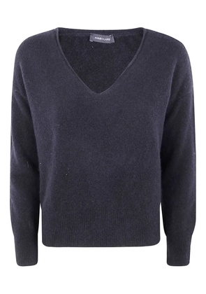 anne claire V-neck sweater - Black