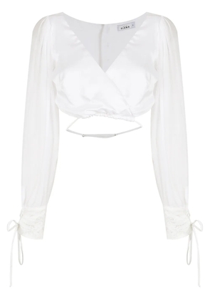 Amir Slama cropped silk blouse - White