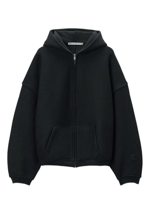 Alexander Wang Puff Logo zip-up hoodie - Black