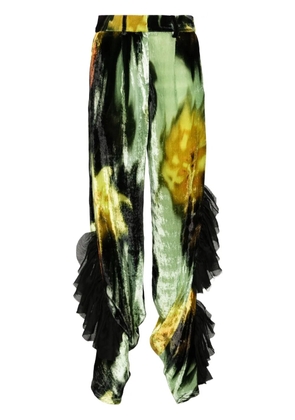 Collina Strada velvet trousers - Green