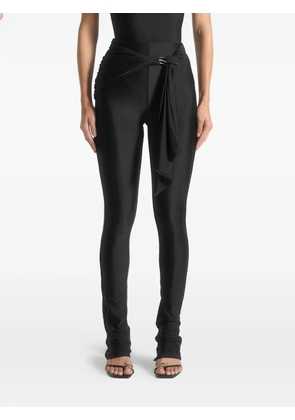 Manière De Voir gathered hardware-detail leggings - Black