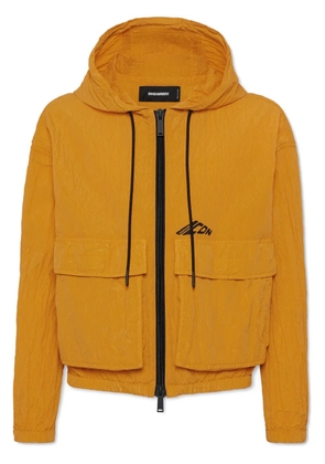 DSQUARED2 logo-print hooded jacket - Yellow