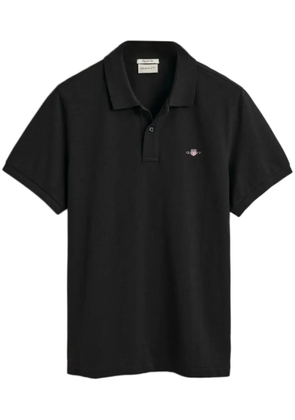 Gant logo-embroidered polo shirt - Black