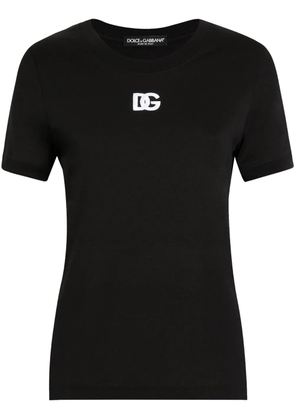 Dolce & Gabbana DG logo-embroidered jersey T-shirt - Black