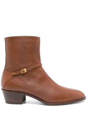 Valentino Garavani 50mm leather ankle boots - Brown