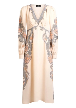 ETRO Year of Snake midi dress - Neutrals