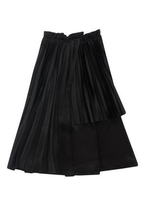 Noir Kei Ninomiya pleated midi skirt - Black