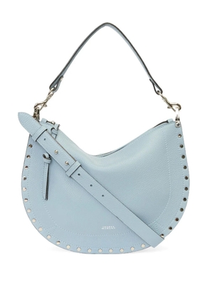ISABEL MARANT Oskan Soft Zip leather crossbody bag - Blue