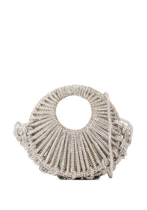Hibourama mini Jaya crystal-embellished tote bag - Silver