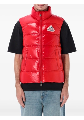 Pyrenex logo-patch sleeveless gilet - Red