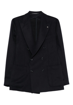 Tagliatore double-breasted patch-pocket blazer - Blue