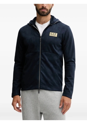 Ea7 Emporio Armani zip-up hoodie - Blue