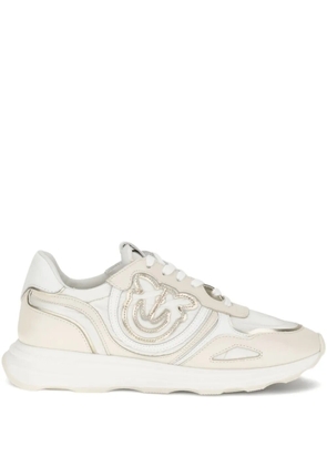 PINKO Zoe logo-detail leather sneakers - White