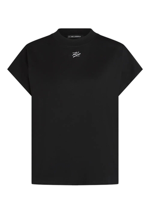 Karl Lagerfeld embroidered short-sleeved T-shirt - Black