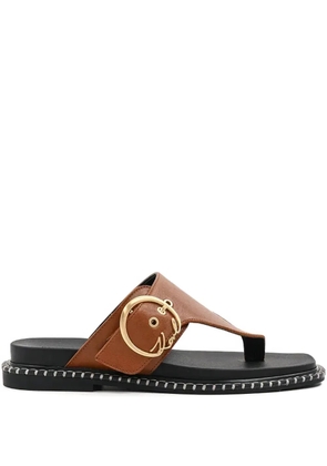Karl Lagerfeld leather sandals - Brown