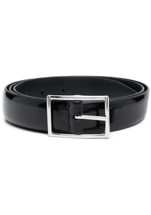 Dell'oglio rectangle-buckle patent-leather belt - Black