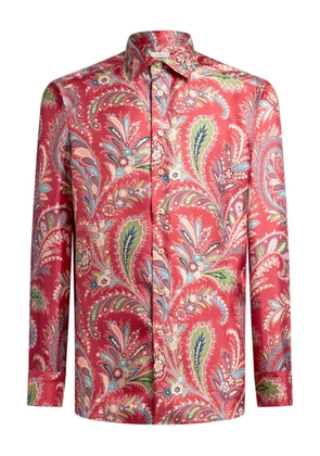ETRO paisley-print silk shirt - Red