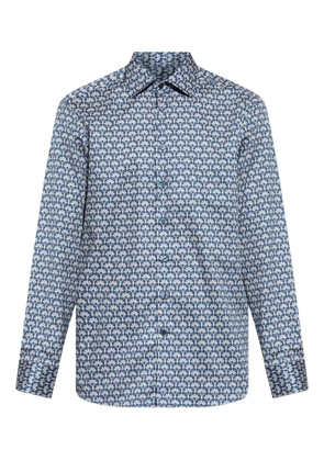 ETRO patterned button-fastening shirt - Blue