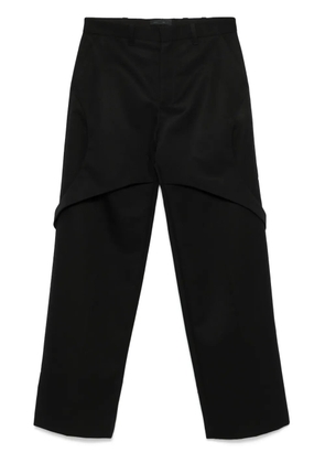 HELIOT EMIL layered-detail trousers - Black
