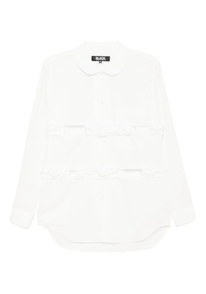 Black Comme Des Garçons ruffle peter pan-collar shirt - White